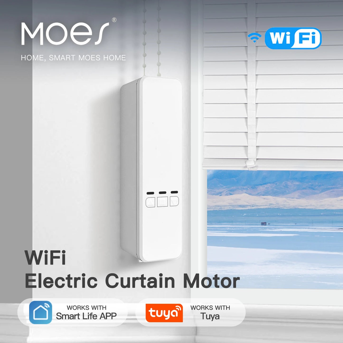 WiFi smart roller blind motor with remote control