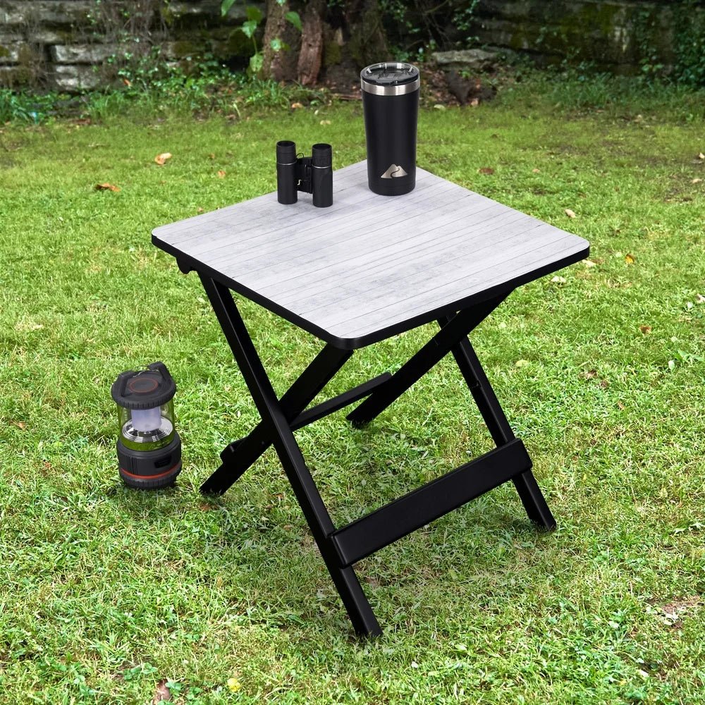 Adjustable portable folding table for outdoor activities