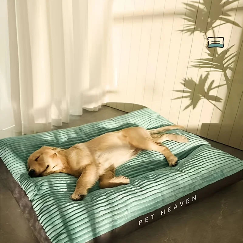 Warm washable corduroy pet bed for all dog sizes