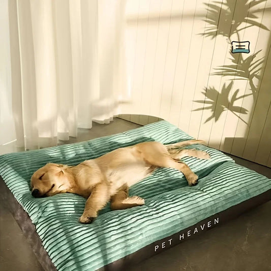 Warm washable corduroy pet bed for all dog sizes