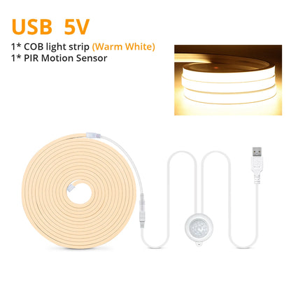 Motion-Activated Waterproof LED Strip Lighting