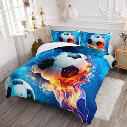 Ice & Flame Soccer Dreams Bedding Set