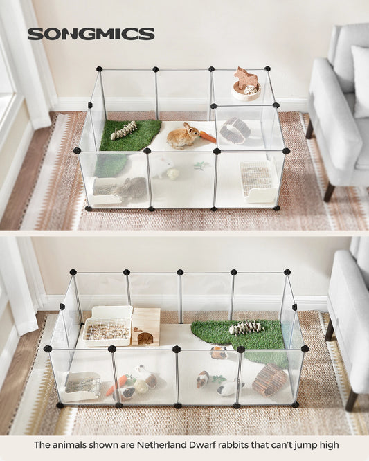 20-panel indoor pet playpen with floor mat