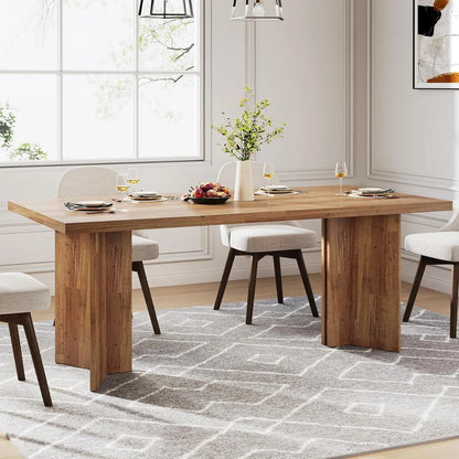 Farmhouse dining table for four to six