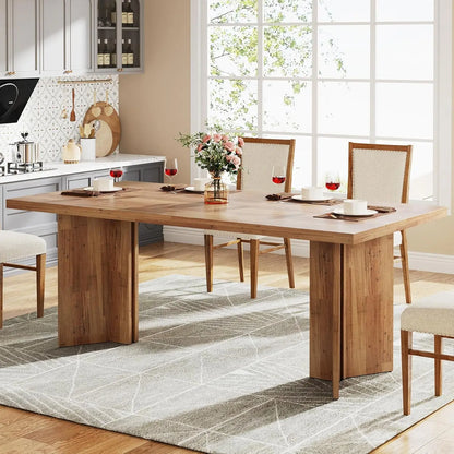 Farmhouse dining table for four to six