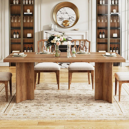 Farmhouse dining table for four to six